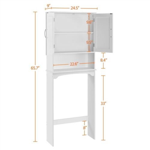 White "Over The Toilet" Bathroom Rack 2